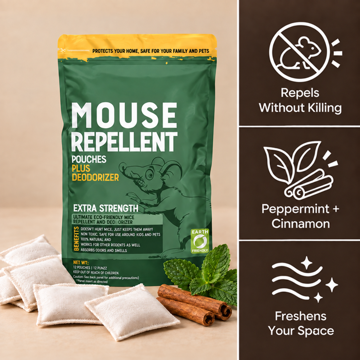 Mouse Repellent Pouches
