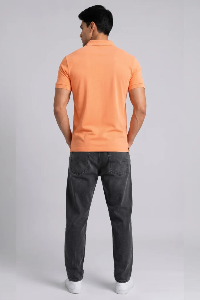 Peach Zipper Polo – Sporty Matty