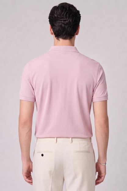 Powder Pink Zipper Polo – Matty Lycra