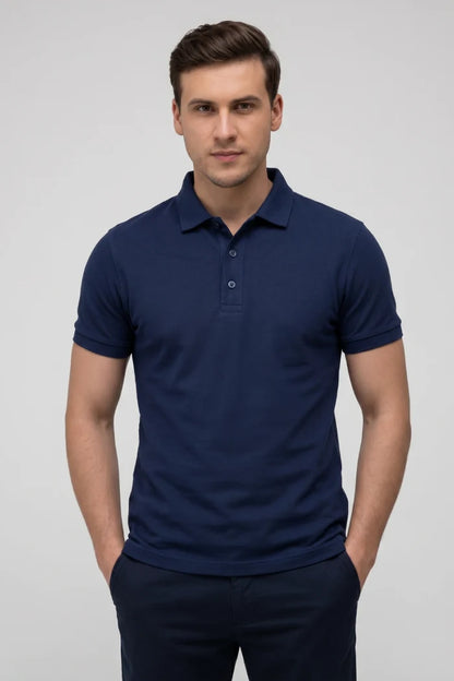 Navy Blue Polo T-shirt for Men