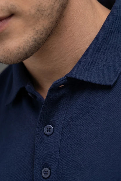 Navy Blue Polo T-shirt for Men